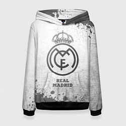 Толстовка-худи женская Real Madrid - white gradient, цвет: 3D-черный