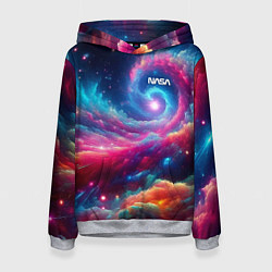 Женская толстовка Неоновая галактическая спираль - нейроарт