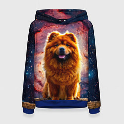 Женская толстовка Чау-чау в космосе