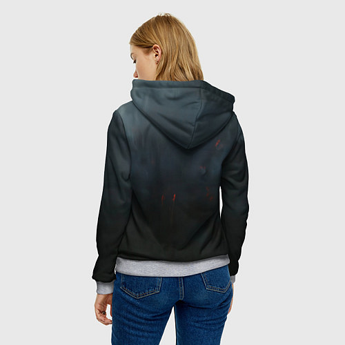 Женская толстовка Джокер в черном фоне / 3D-Меланж – фото 4