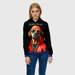 Толстовка-худи женская Все дуреют с этого рэпа, цвет: 3D-синий — фото 2