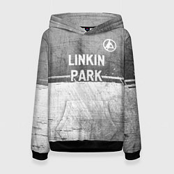 Толстовка-худи женская Linkin Park 2024 - grey gradient посередине, цвет: 3D-черный