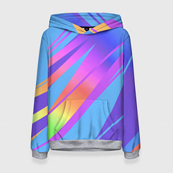 Женская толстовка Нежный голубой с розовыми полосами