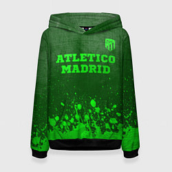 Женская толстовка Atletico Madrid - green gradient посередине