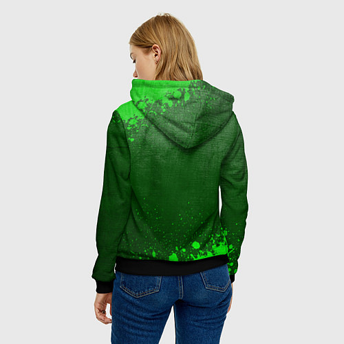 Женская толстовка Zelda - green gradient / 3D-Черный – фото 4