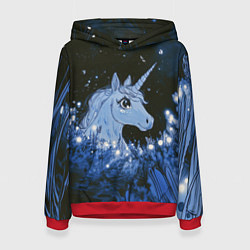 Женская толстовка Единорог и светлячки