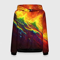 Женская толстовка Абстрактные волны с огнем