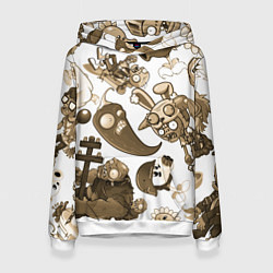 Женская толстовка Растения против зомби в бежевых тонах