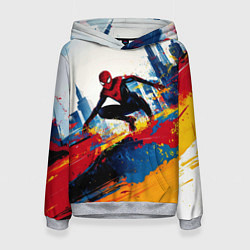 Женская толстовка Человек - паук и пролитая краска