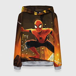 Женская толстовка Человек-паук пускает паутину