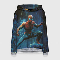 Женская толстовка Человек - паук в ночном городе