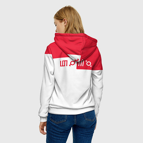 Женская толстовка 30 Seconds to Mars poster / 3D-Белый – фото 4