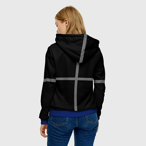 Женская толстовка 30 Seconds to Mars - poster / 3D-Синий – фото 4