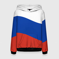 Женская толстовка Флаг России волной