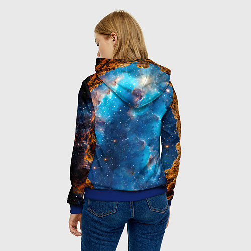 Женская толстовка Манчкин в космосе / 3D-Синий – фото 4