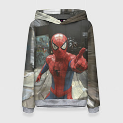 Женская толстовка Человек паук предупреждает
