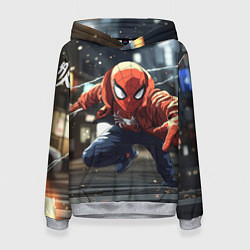 Женская толстовка Человек-паук запускает паутину