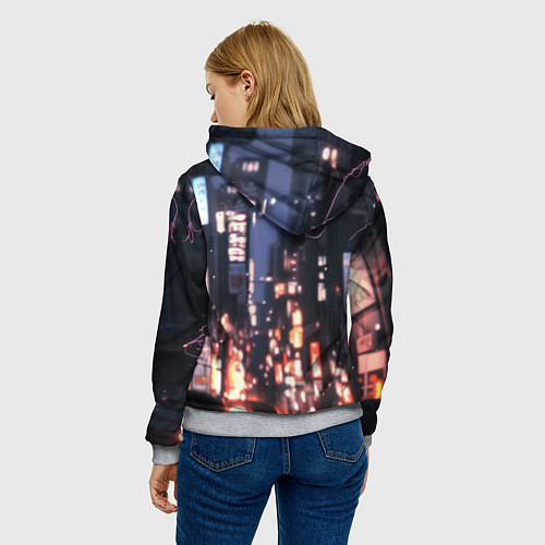 Женская толстовка Человек паук в черном / 3D-Меланж – фото 4