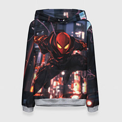 Женская толстовка Человек паук в черном