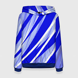 Женская толстовка Абстрактный синий полосатый