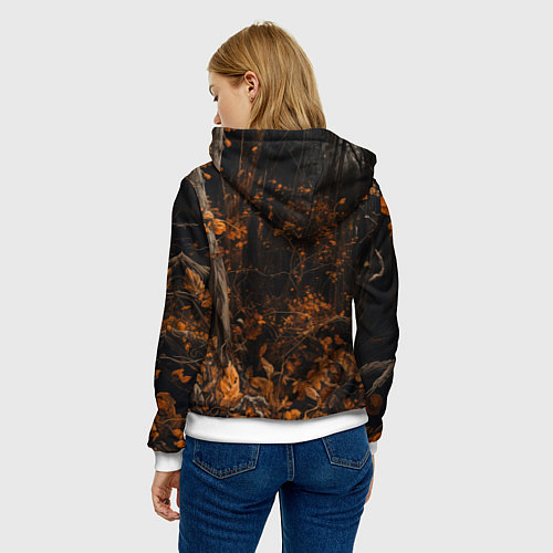 Женская толстовка Медведь в лесной чаще / 3D-Белый – фото 4