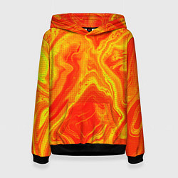 Женская толстовка Огненный жёлто-красный