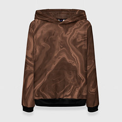 Женская толстовка Коричневый абстракция в точку