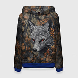 Женская толстовка Хищный серый лис