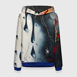 Женская толстовка Сюрреалистичная абстракция с каплями