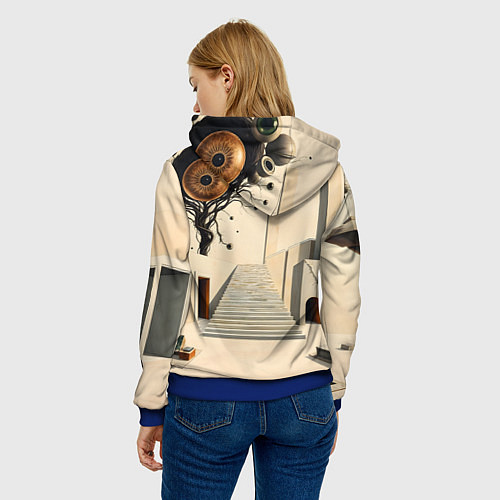 Женская толстовка Архитектурный сюр / 3D-Синий – фото 4