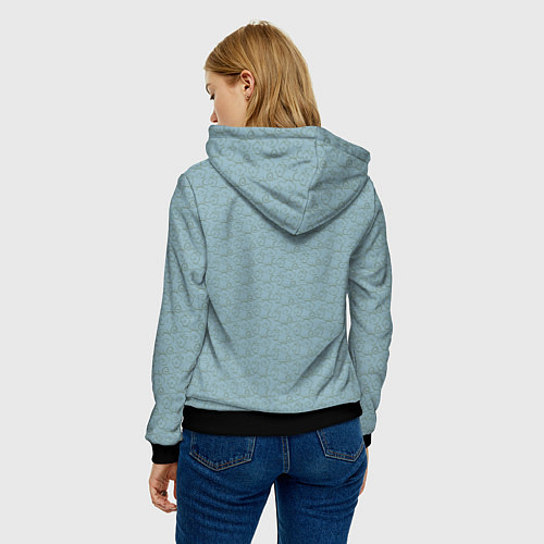 Женская толстовка Рыба карпы кои / 3D-Черный – фото 4