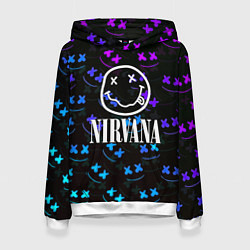 Женская толстовка Nirvana x marshmello neon