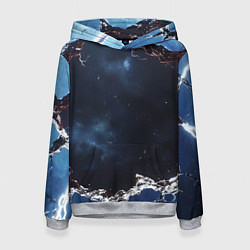 Женская толстовка Объемная дыра в стене текстура