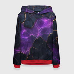 Женская толстовка Фиолетовый разлом с молниями