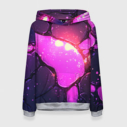 Женская толстовка Розовая текстура разлом плит