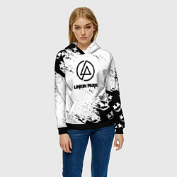 Толстовка-худи женская Marshmello x Linkin park, цвет: 3D-черный — фото 2