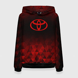 Толстовка-худи женская Toyota red poly, цвет: 3D-черный