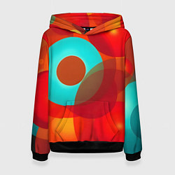 Женская толстовка Оптическая абстракция с кругами