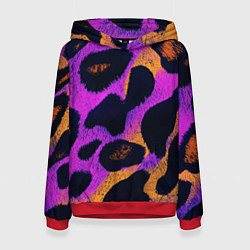Женская толстовка Неоновый леопардовый узор
