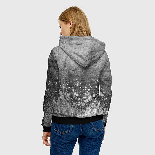 Женская толстовка Bayern - grey gradient посередине / 3D-Черный – фото 4