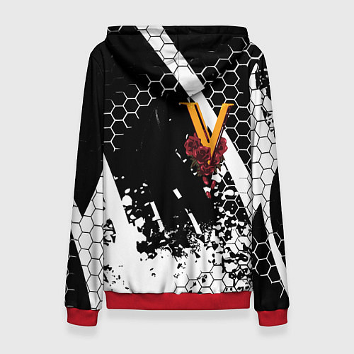 Женская толстовка Samurai соты краски / 3D-Красный – фото 2