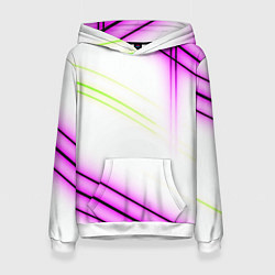 Женская толстовка Green white pink line