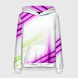 Женская толстовка Green white pink line