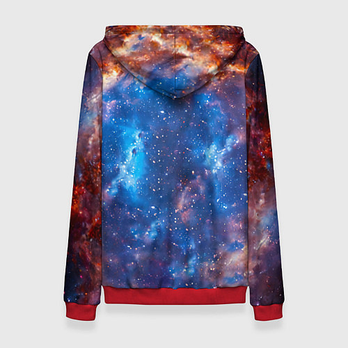 Женская толстовка Дратхаар в космосе / 3D-Красный – фото 2