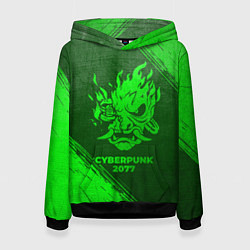 Женская толстовка Cyberpunk 2077 - green gradient