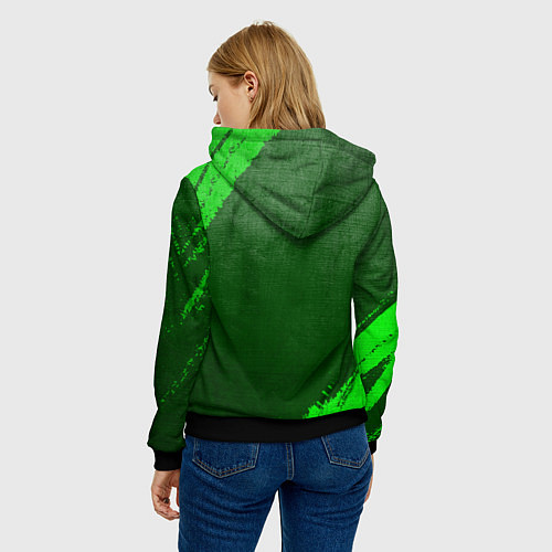 Женская толстовка Blink 182 - green gradient / 3D-Черный – фото 4