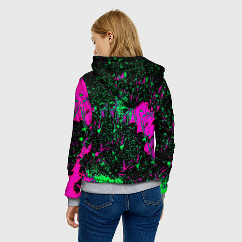 Женская толстовка Sum 41 неоновые краски / 3D-Меланж – фото 4