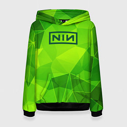 Женская толстовка Nine Inch Nails green poly