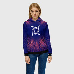 Толстовка-худи женская Metallica red energy, цвет: 3D-черный — фото 2