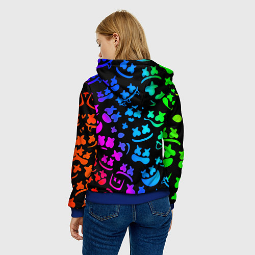 Женская толстовка Marshmello x NASA gradient / 3D-Синий – фото 4